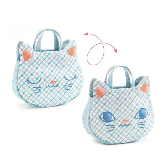 Toy textile bag with accessories for little ladies