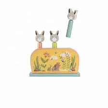 Wooden toy pop up bunnies