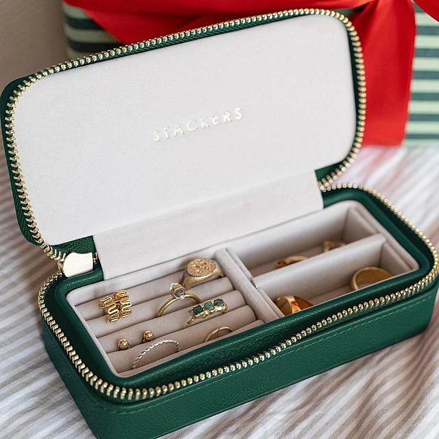 Travel Jewelry Box Color Dark Green