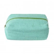 Brera lino cosmetic bag 30 cm Turquoise color