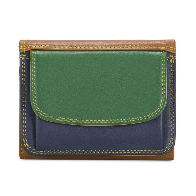 Mini tri-fold wallet Forest color