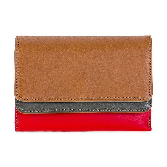 Портфейл Double flap Цвят карамел