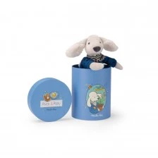 Soft toy dog Pilu in a gift box