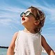 Children's round sunglasses from 0 to 2 years. Color green