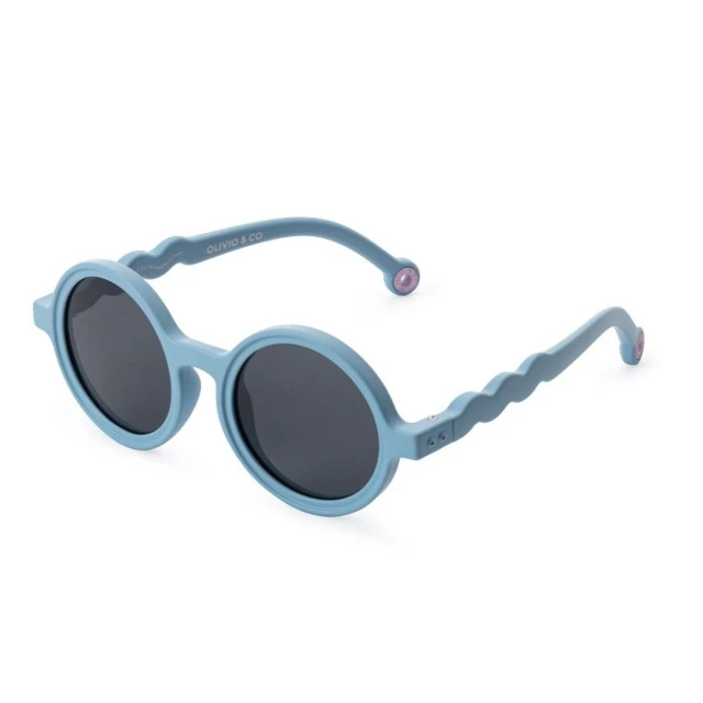 Children's round sunglasses from 0 to 2 years. Color blue