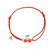 Гривна корда сребро череша за бебе