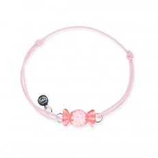 Silver candy cord bracelet for baby