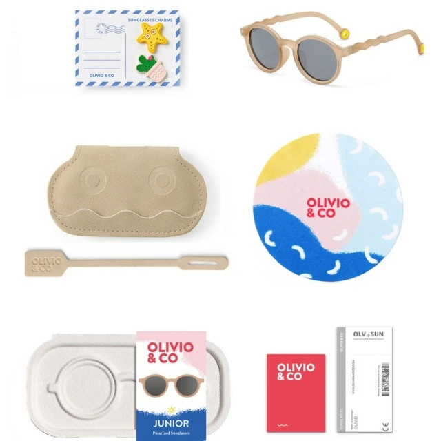 Children’s oval sunglasses from 5 to 12 years. Color brown