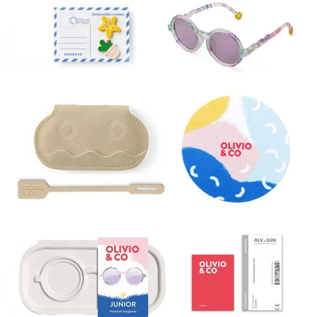 Children’s round sunglasses from 3 to 5 years old. Color pink