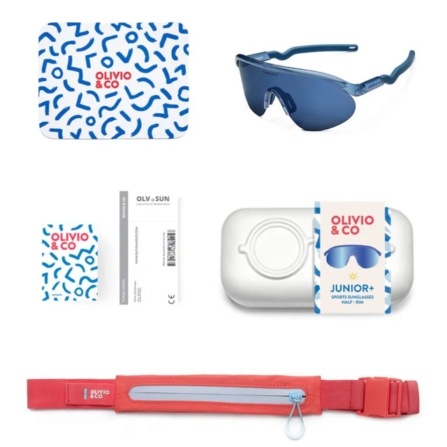 Children’s sports sunglasses from 7 to 12 years old. Color blue