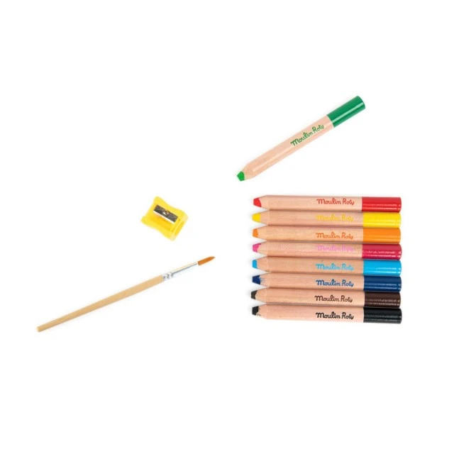 Colored pencils 9 colors 3in1