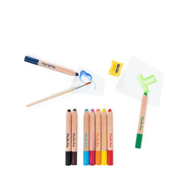 Colored pencils 9 colors 3in1