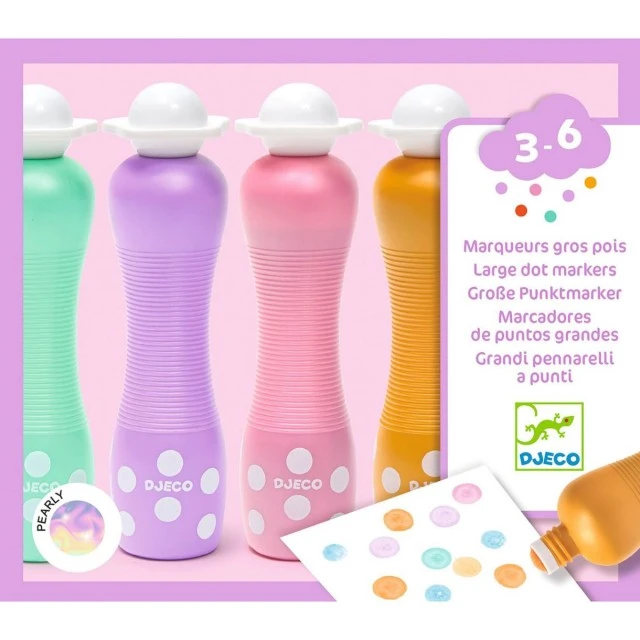 Dotted coloring markers pearl colors