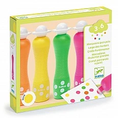 Dotted coloring markers neon colors