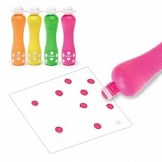 Dotted coloring markers neon colors