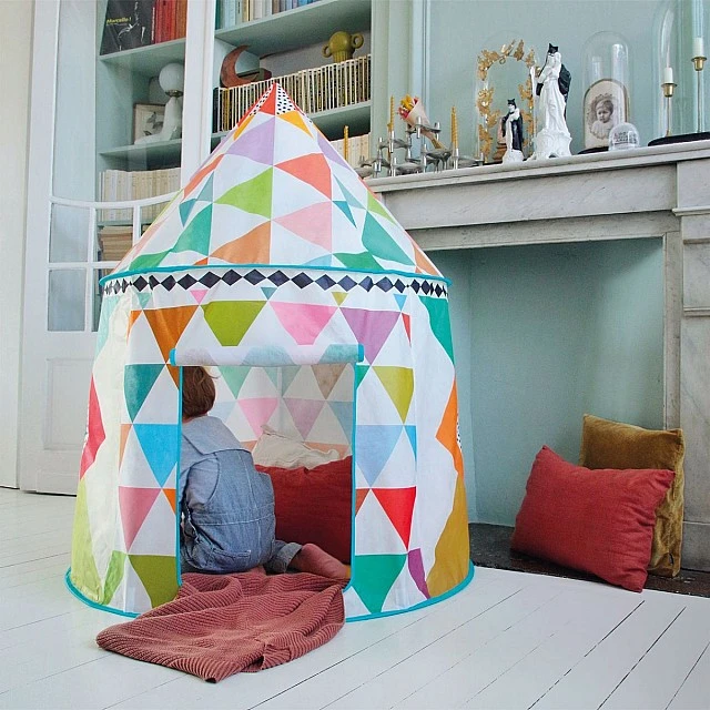 Multicolored tent