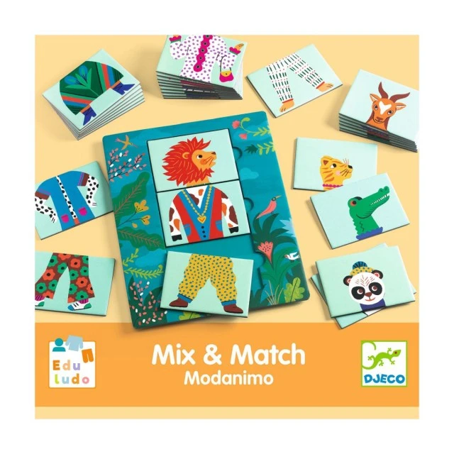 Educational game crazy animals