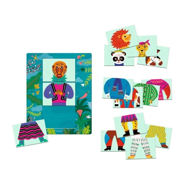 Educational game crazy animals