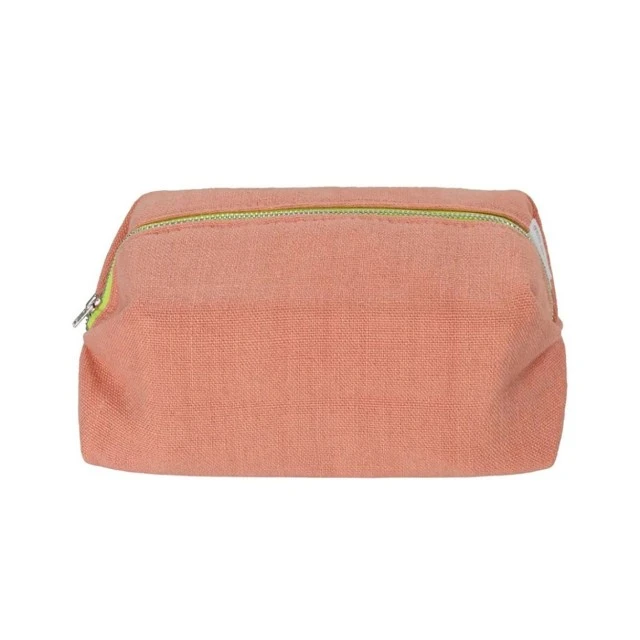 Brera lino cosmetic bag 20 cm Grapefruit color