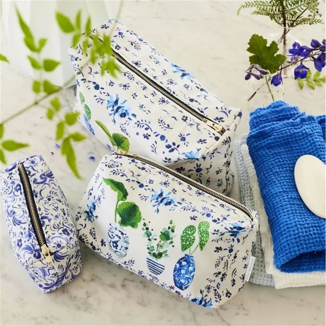 Kawana delft cosmetic bag 24cm Color blue