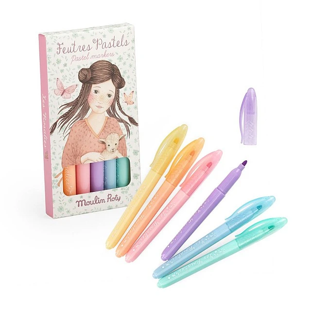 Felt-tip pens pastel colors 6pcs.