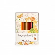 Pencils 12 colors with 3 coloring cards