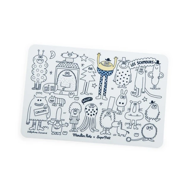 Mini silicone coloring set with 4 markers