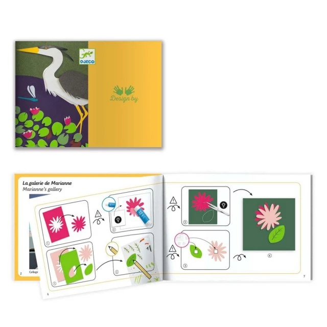 Make 3D paper paintings around the lake