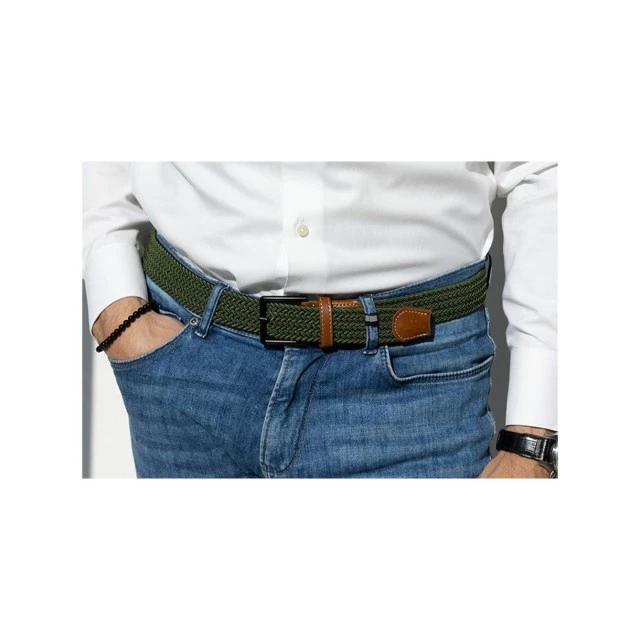 Knitted belt Color green