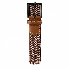 Braided belt Color brown/white