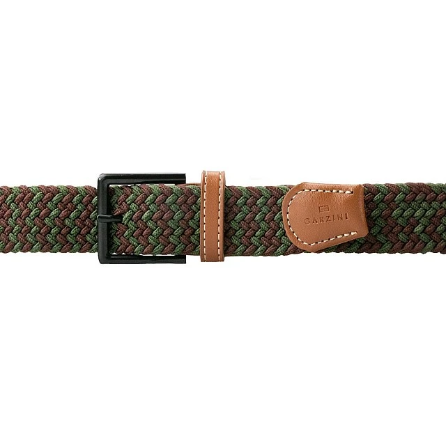 Knitted belt Color green/brown