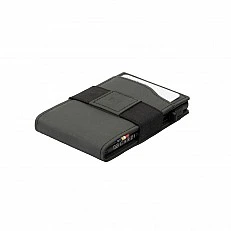 Card wallet with transparent ID card pocket Color black
