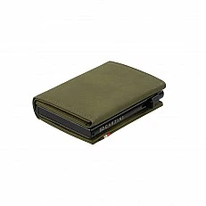 Trifold wallet with coin pocket and 10 cards Color green