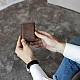 Портфейл Trifold с джоб за монети и 10 карти Цвят кафяво