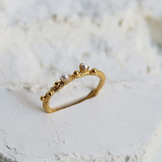 Guspira gold-plated Joidart ring size 14