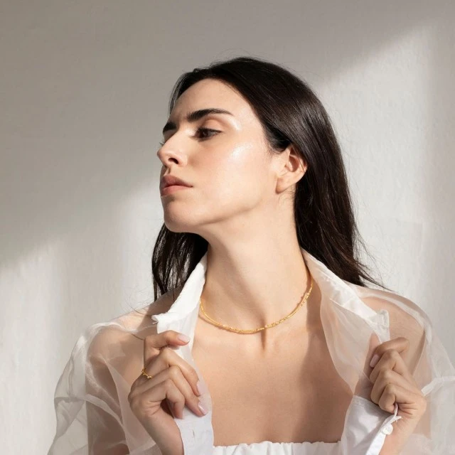 Guspira necklace silver with gold plating
