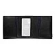 Портфейл Trifold с джоб за монети и 10 карти Цвят черно мат