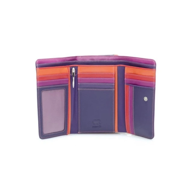 Medium Tri Fold Wallet Sangria color