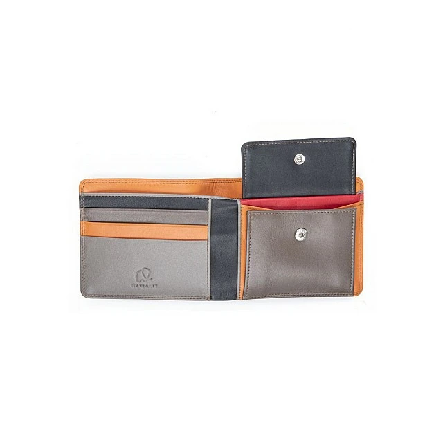 Men’s wallet with RFID protection and coin pocket Color fumo