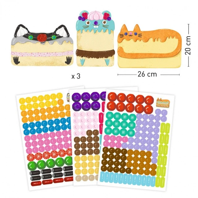 Mosaic collages of delicious sweets