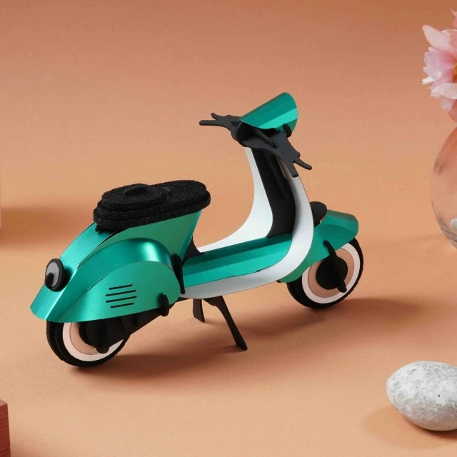 3d model for assembly vintage scooter Color turquoise