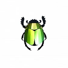 3d модел за сглобяване скарабей Цвят зелено