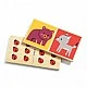 Wooden domino animals