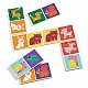 Wooden domino animals