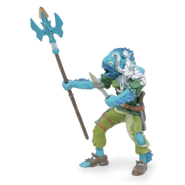 Mutant fish pirate figurine