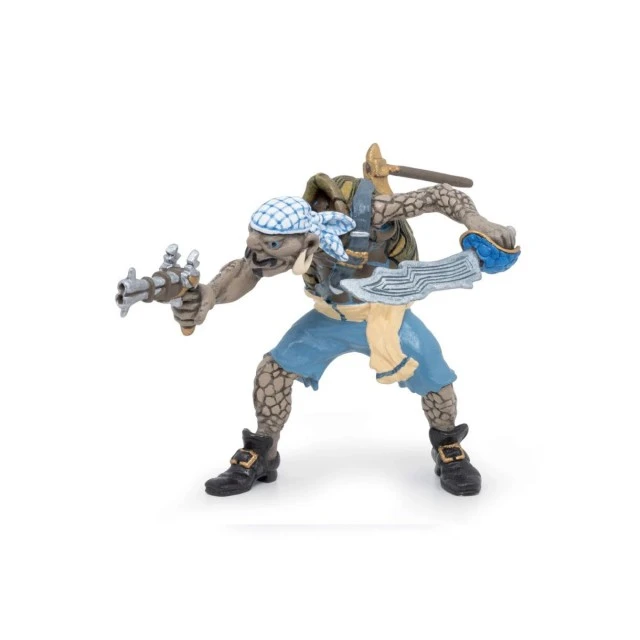 Mutant turtle pirate figurine