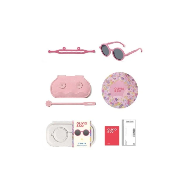 Children’s round sunglasses from 1 year to 3 years. Olivio&Co Color pink