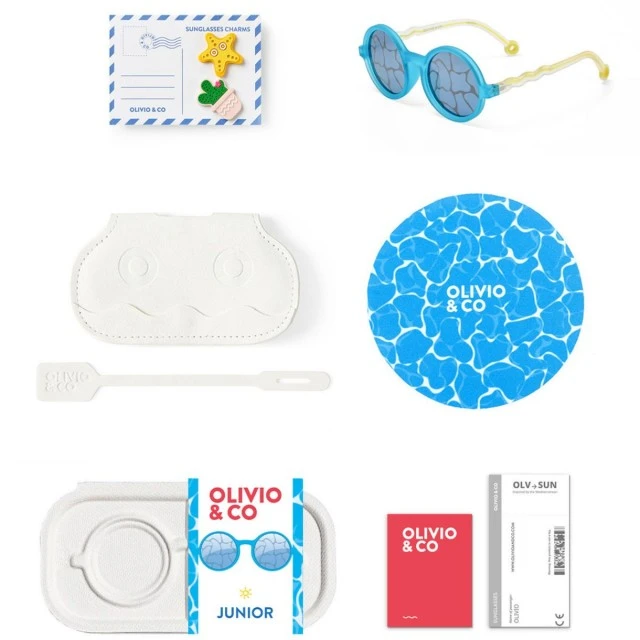 Children’s round sunglasses from 3 to 5 years old Olivio&Co Turquoise color