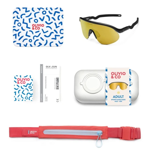 Sports sunglasses by Olivio&amp;Co Gold color