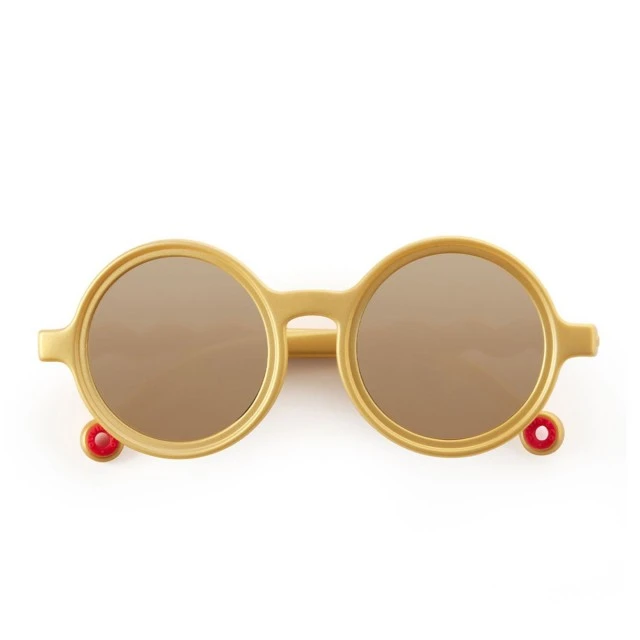 Children’s round sunglasses from 18m to 3 years. Olivio&Co Gold color